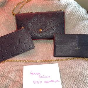 SOLD Louis Vuitton Felicie Pochette Navy Empreinte